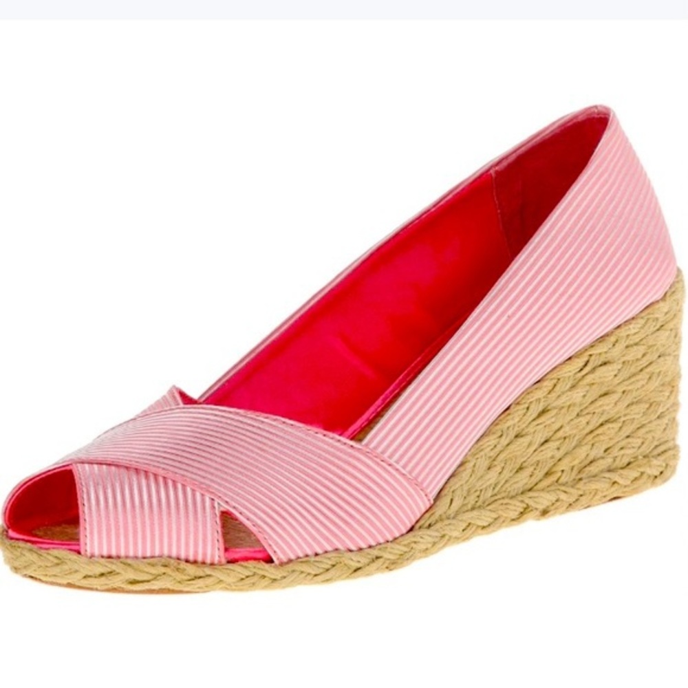 Lauren Ralph Lauren Cecilia Open-Toe Satin Stripe Espadrille